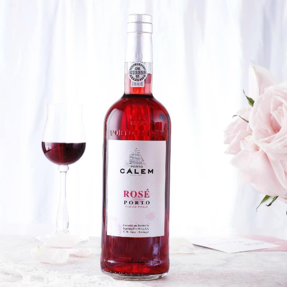 女士睡前晚安酒 葡萄牙calem玫瑰波特加强型葡萄酒高度红酒不酸涩