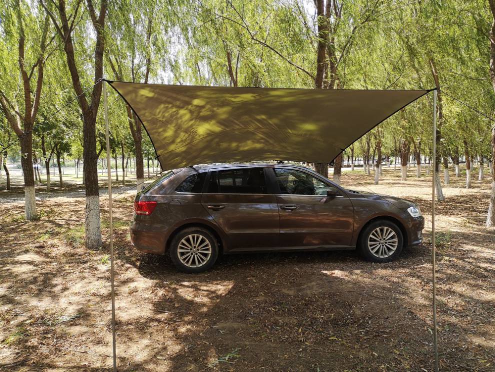 车用侧边帐篷 车边帐篷suv天幕轿车用侧边帐遮阳棚户外自驾游带杆车载