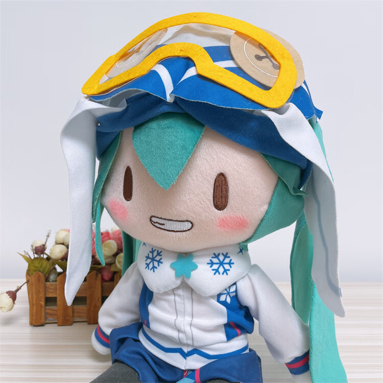 【京速推】傻fufu初音 世嘉 初音 未来 fufu 毛绒 雪初音 樱花 蝴蝶结