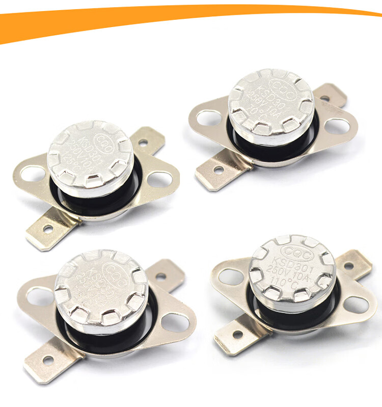 ksd301集成吊顶浴霸温控开关温度控制器常闭常开85-150度250v/10a ksd