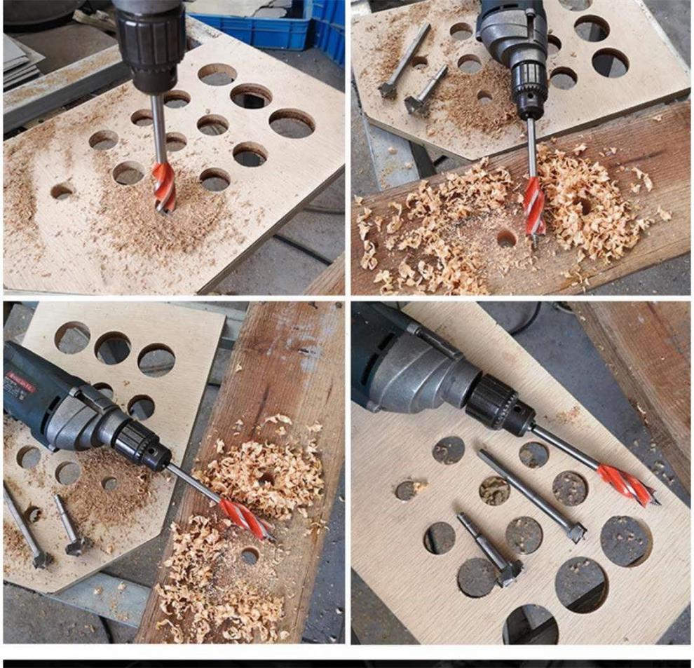 木門開孔器開槽機安裝鎖工具套裝木工按挖掏全套開鎖孔木工紅色支羅鑽