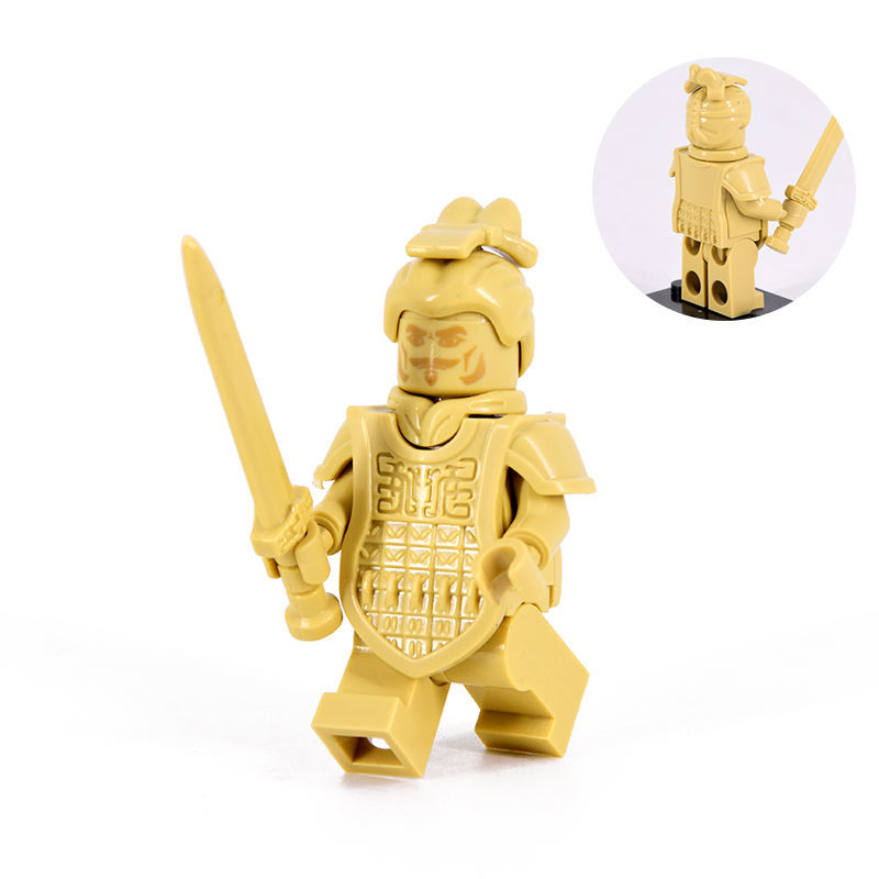 乐高(lego)中国古代秦始皇兵马俑秦朝士兵人仔拼装积木男孩玩具