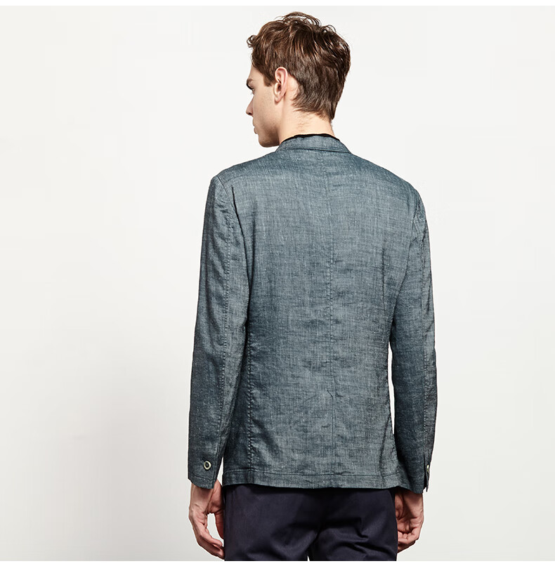 roberta诺贝达男装 冬季新品男士便西休闲西服小西装外套男 灰绿 50