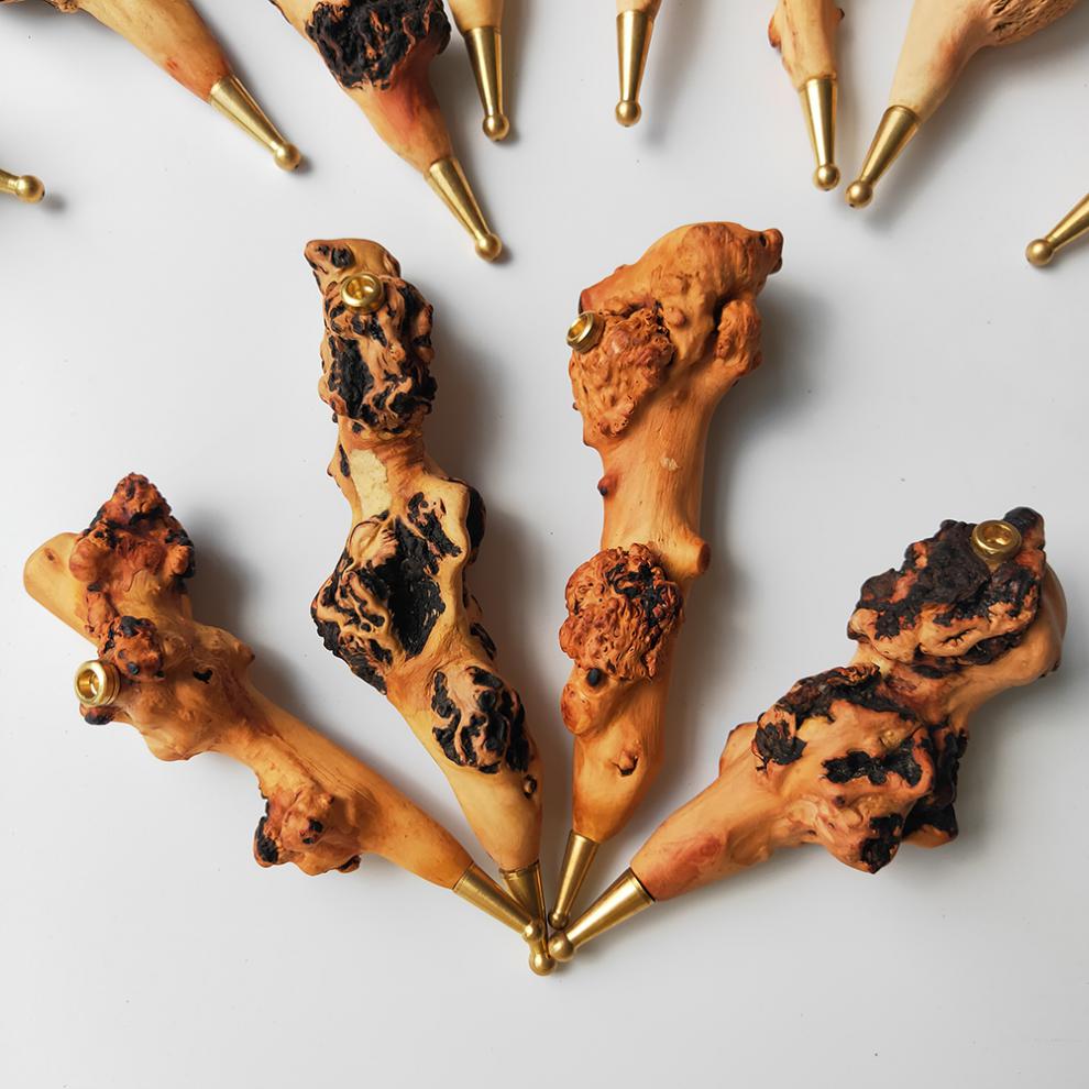 亿辉云南黑果木树瘤烟斗瘤疤手把件山茶木疙瘩过滤烟嘴可拆洗烟具 yd3