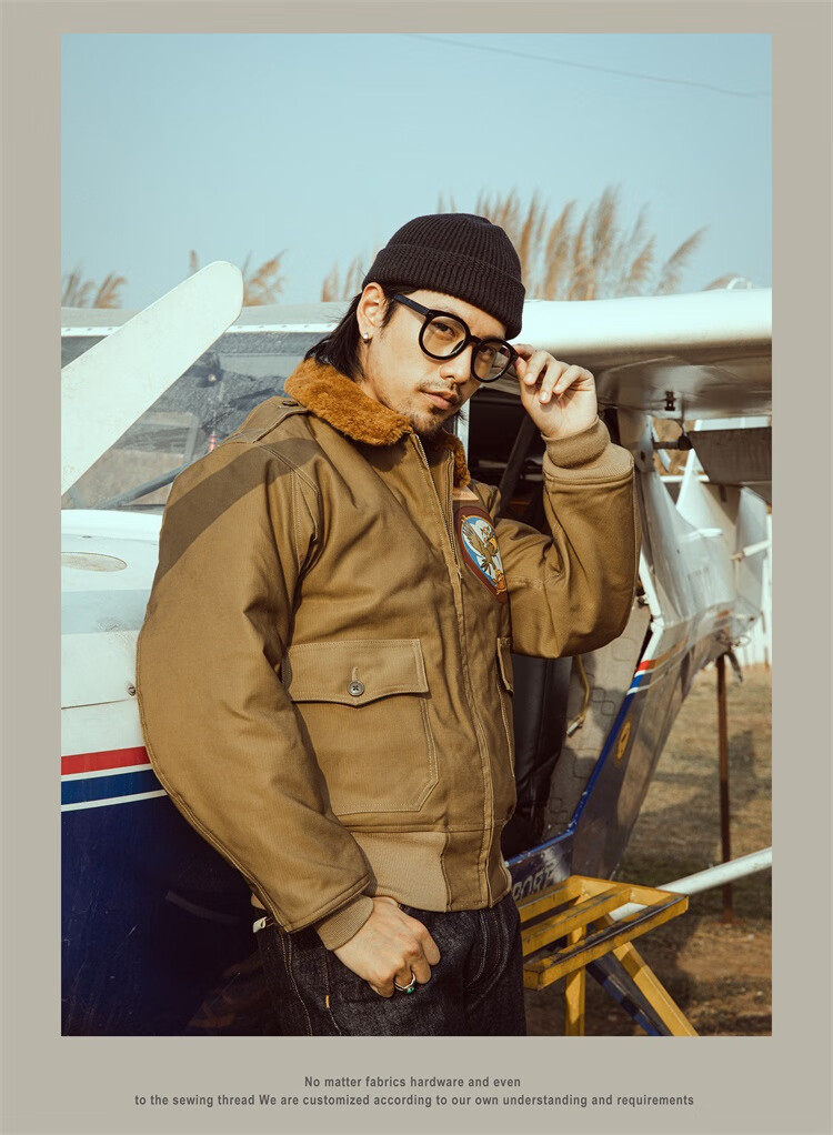 迎棠b10飞行夹克 红风 b10二战飞行夹克男菌装飞行服男秋冬宽松加厚工