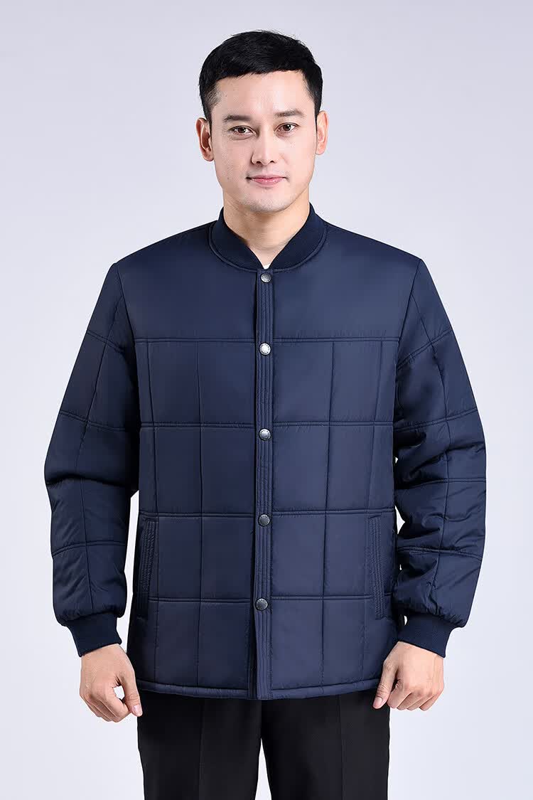 纯手工棉花冬季中老年男士羊毛内穿小棉袄加厚轻便棉服老年内胆宽松