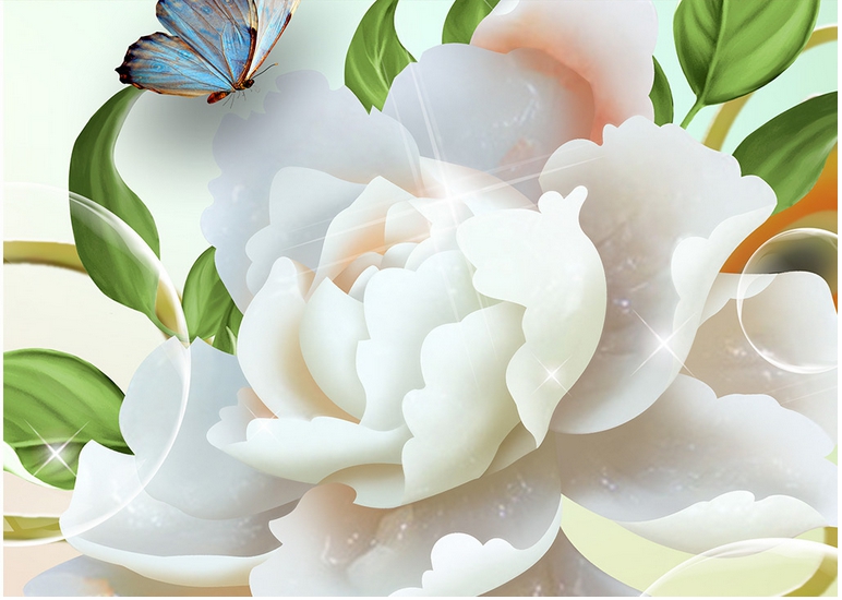 电视背景墙画屏 5d无缝壁画墙布现代中式电视背景墙壁纸客厅沙发影视