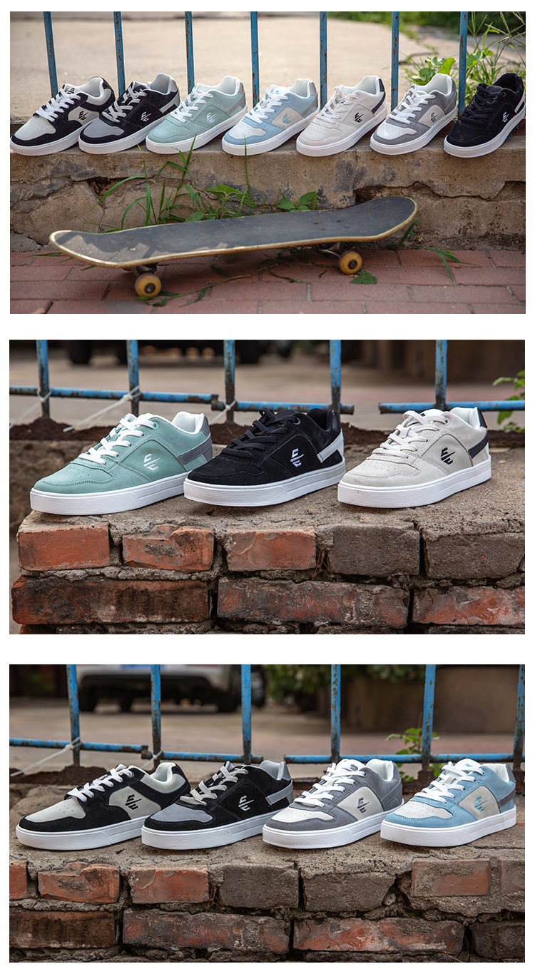 【京品】尖客潮尖客潮春夏款低帮翻毛皮运动滑板鞋