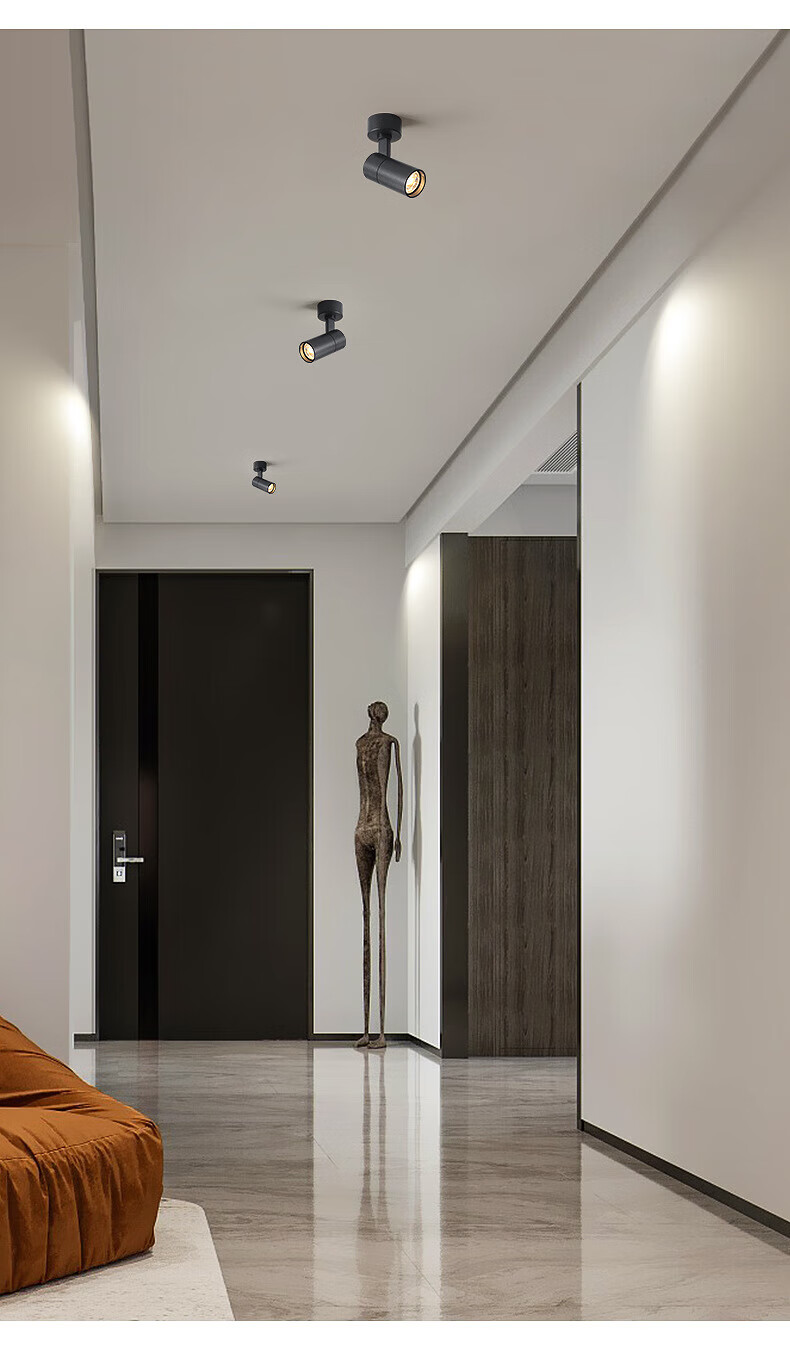 西门子(siemens) 西门子 明装led射灯圆形免开孔吸顶天花灯背景墙