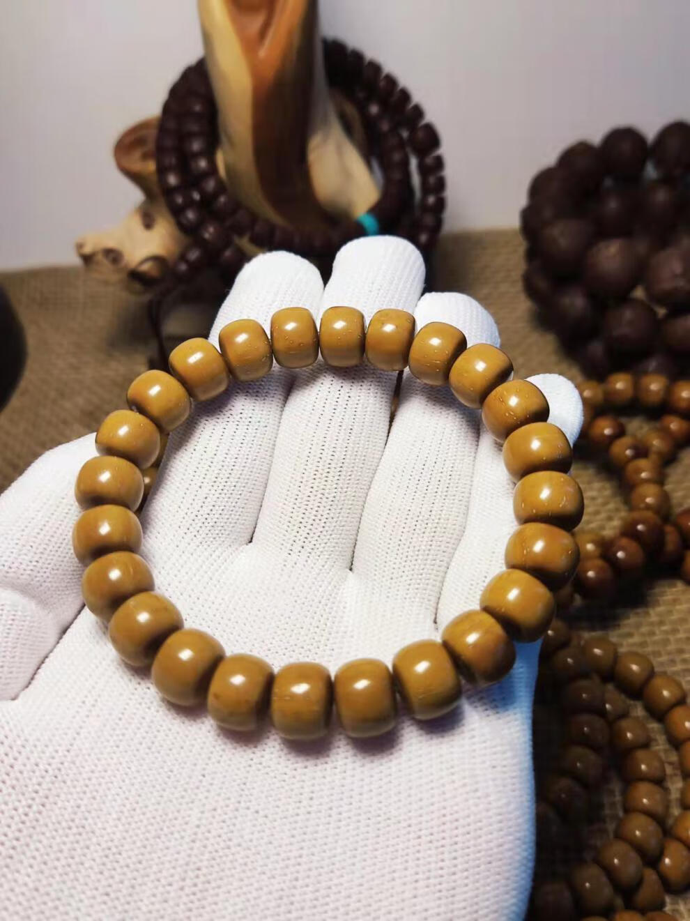 efp紫金鼠光珠紫金鼠实心光珠老型圆珠佛珠手串定制款 紫金鼠实心手串