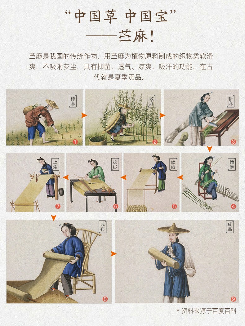 梦洁苎麻冰丝席三件套凉席18m床席子可折叠夏凉席双人空调席微凉浅杏