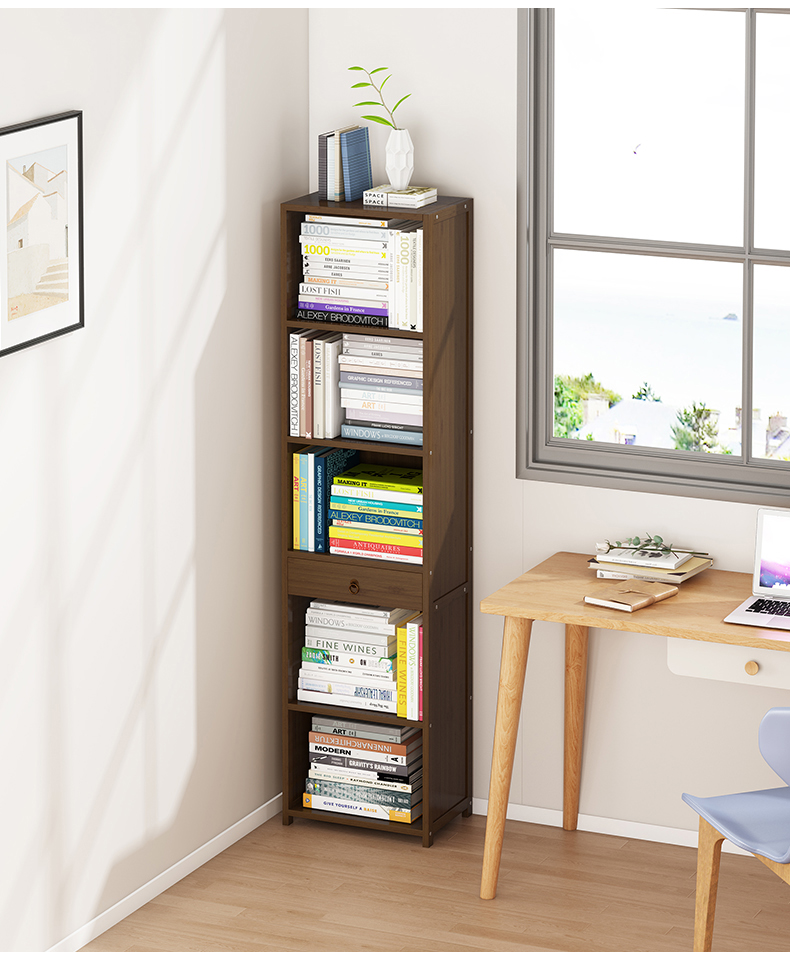 窄书架迷你书架 简易家用夹缝小书架置物架落地卧室储物架子宿舍墙角