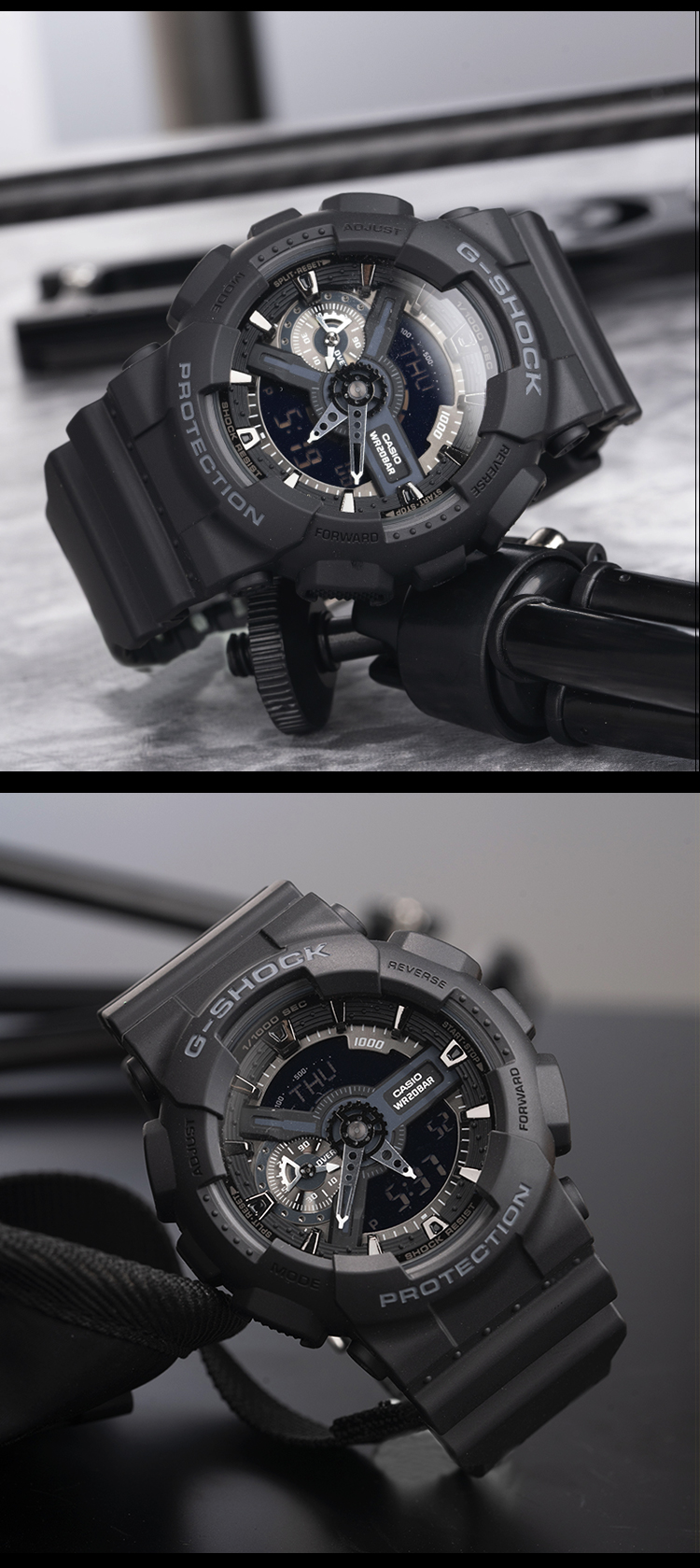 卡西欧手表男黑金武士g-shock运动防水学生男士电子表ga-110gb-1a ga