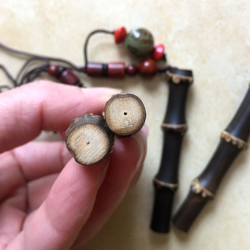 藤云把件腾云手把件紫竹根手串紫竹鞭根把玩件车钥匙扣竹根料diy工艺