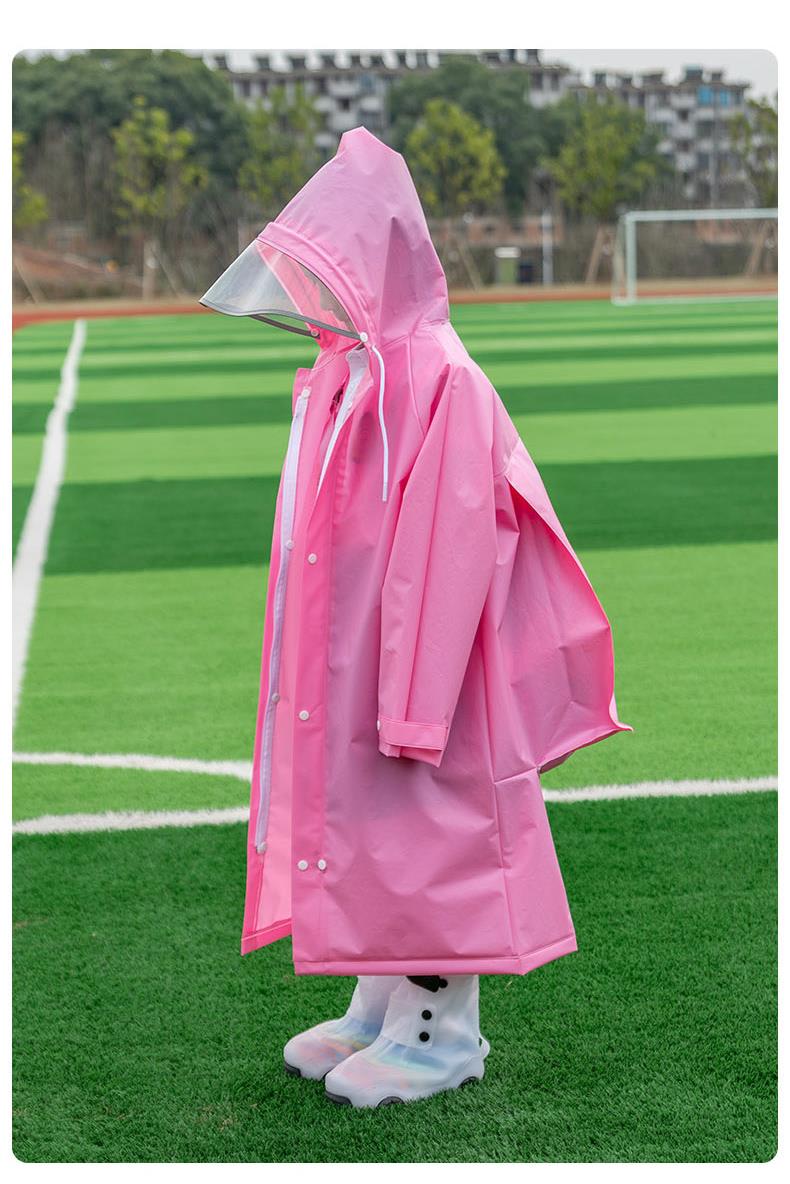 初中生雨衣儿童雨衣可背书包学生上学专中学生轻便雨衣女大童初中可穿