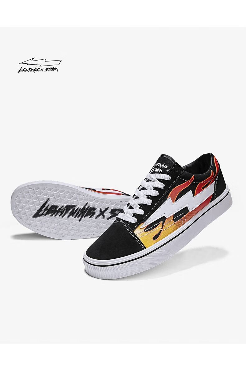 闪电风暴鞋帆布女鞋情侣款板鞋男生运动鞋复仇风暴闪电鞋休闲鞋奢主义