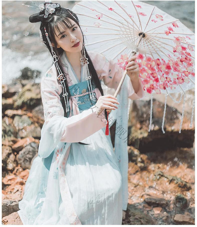 纪凡馨汉服女学生古装仙女裙齐胸襦裙古装汉服夏装日常改良古风清新