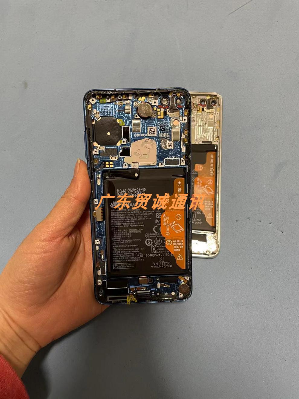 享速技适用华为拆机p40/p40pro总成手机屏幕内外显示一体屏带框 p40