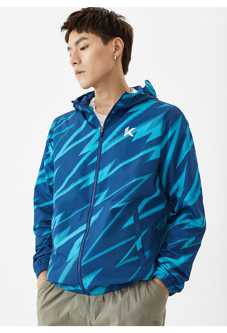 商场同款安踏运动外套kt汤普森男2021秋冬季新款连帽运动梭织开衫上衣