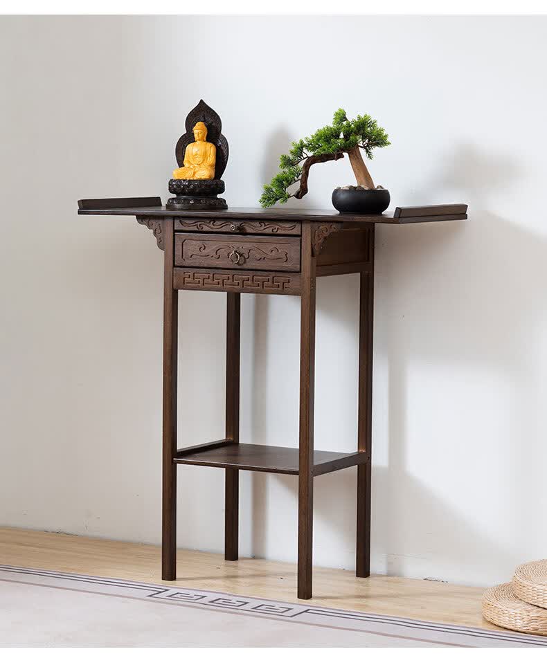 理森 实木供桌佛台家用小供佛桌子佛龛神台供台经济型香案财神爷供奉
