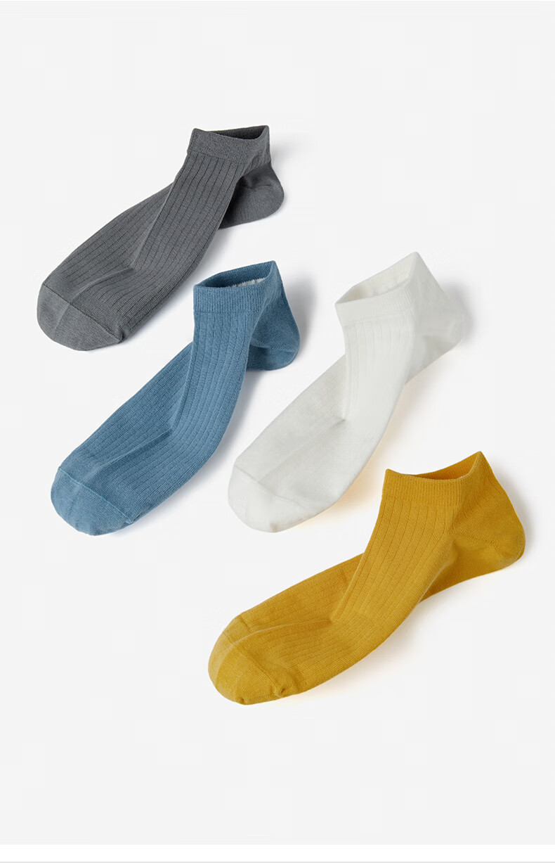 有棵树袜子男纯棉抗菌防臭吸汗透气夏季薄款短筒船袜黑白色ins潮白色