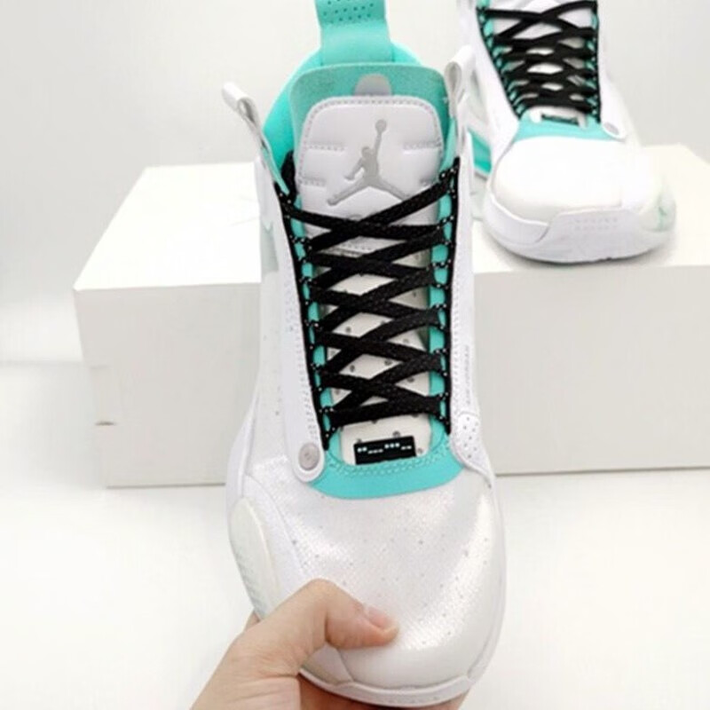 aj34郭艾伦同款球鞋乔34糖果白镭射男女气垫实战篮球鞋 aj34 全 40