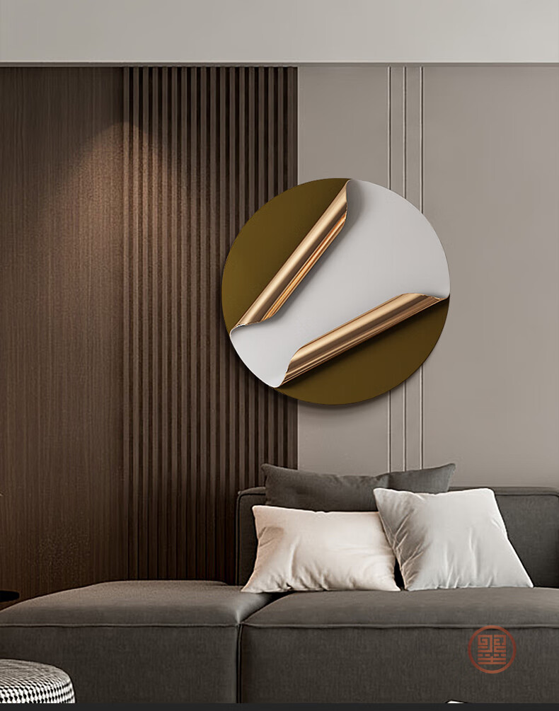 梵高装饰画新家客厅挂画 设计师意式金属玄关进门墙面装饰挂件轻奢