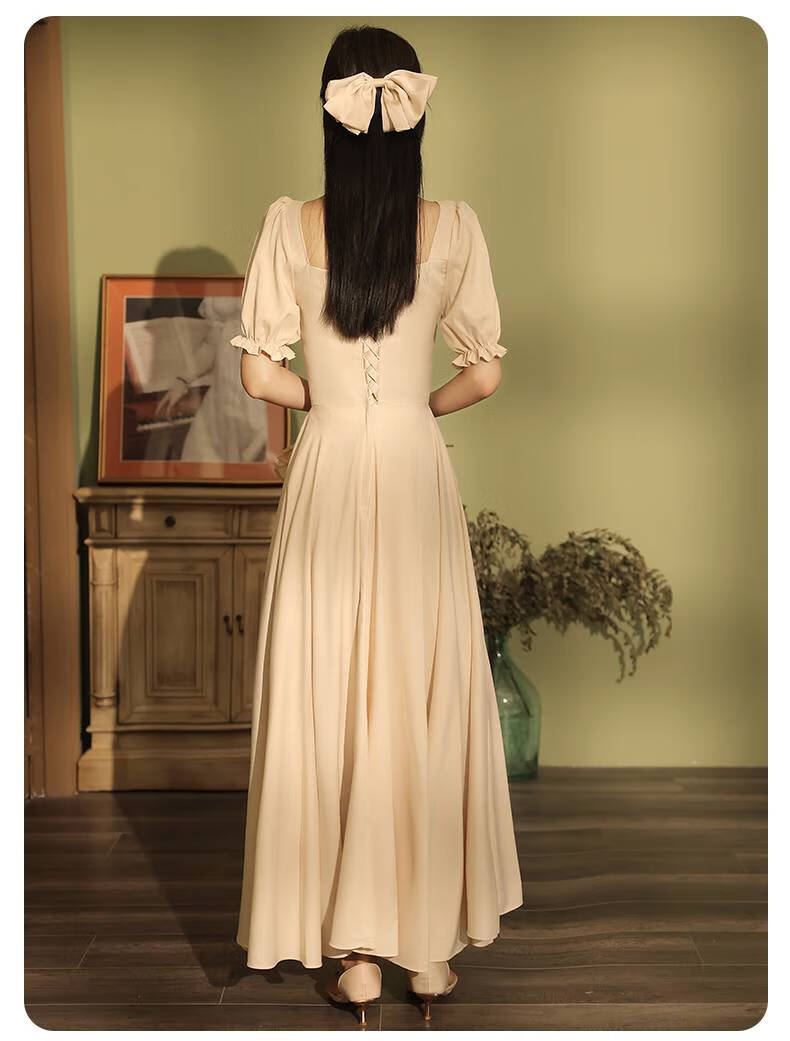 毕业典礼礼服毕业照衣服大学生高中毕业季礼裙子合影晚会演出服装 612