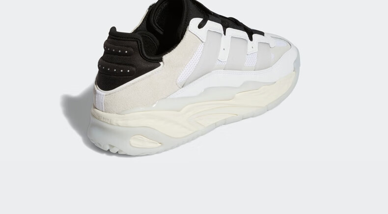 阿迪达斯(adidas)三叶草niteball男女经典「奶包鞋」运动休闲舒适 白