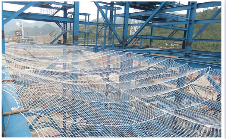建筑工地平网防护网工程防坠落网尼龙白色网子国标网15米x6米10厘米