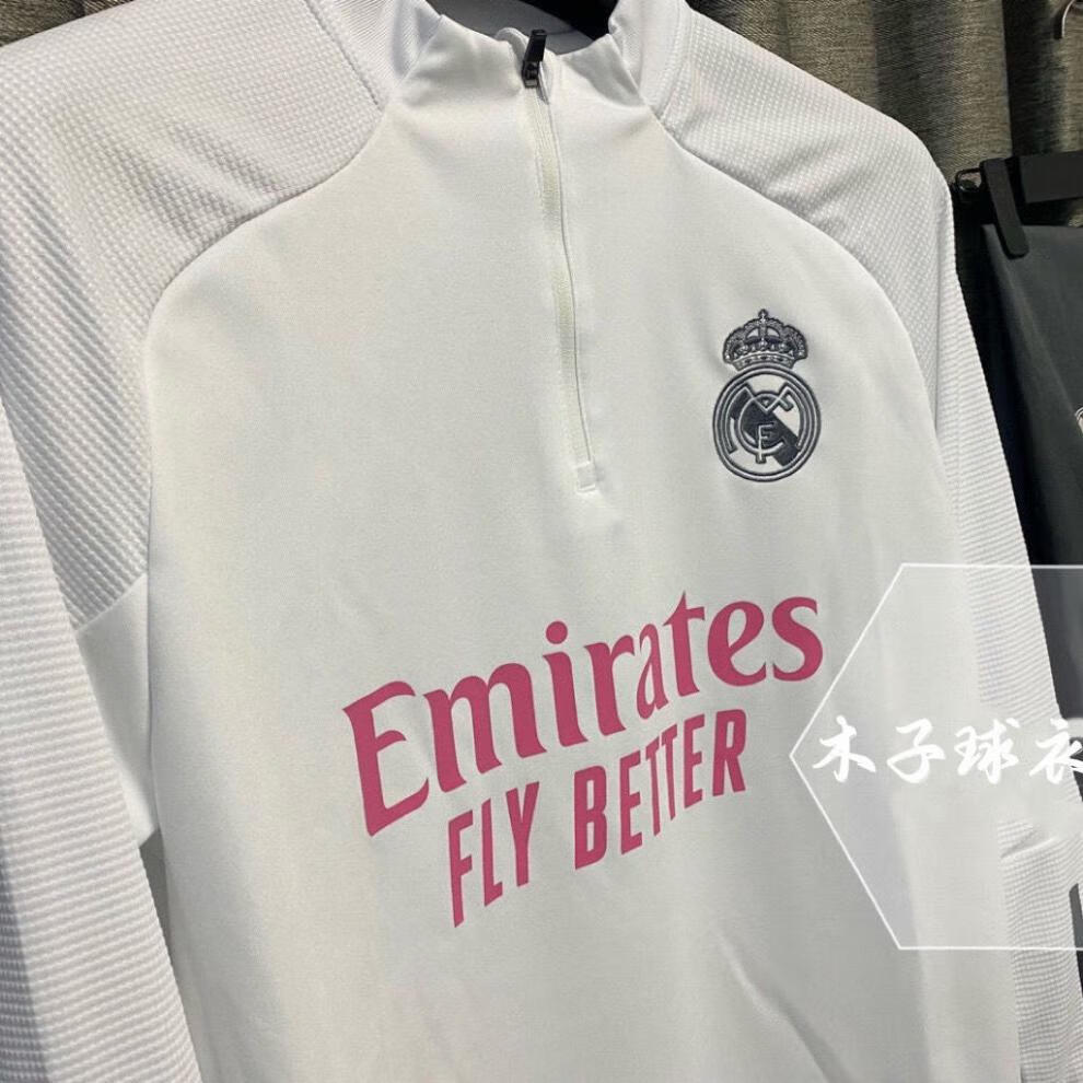 皇马外套n98出场服夹克马德里足球训练服套装长袖球衣男 2021皇马上青