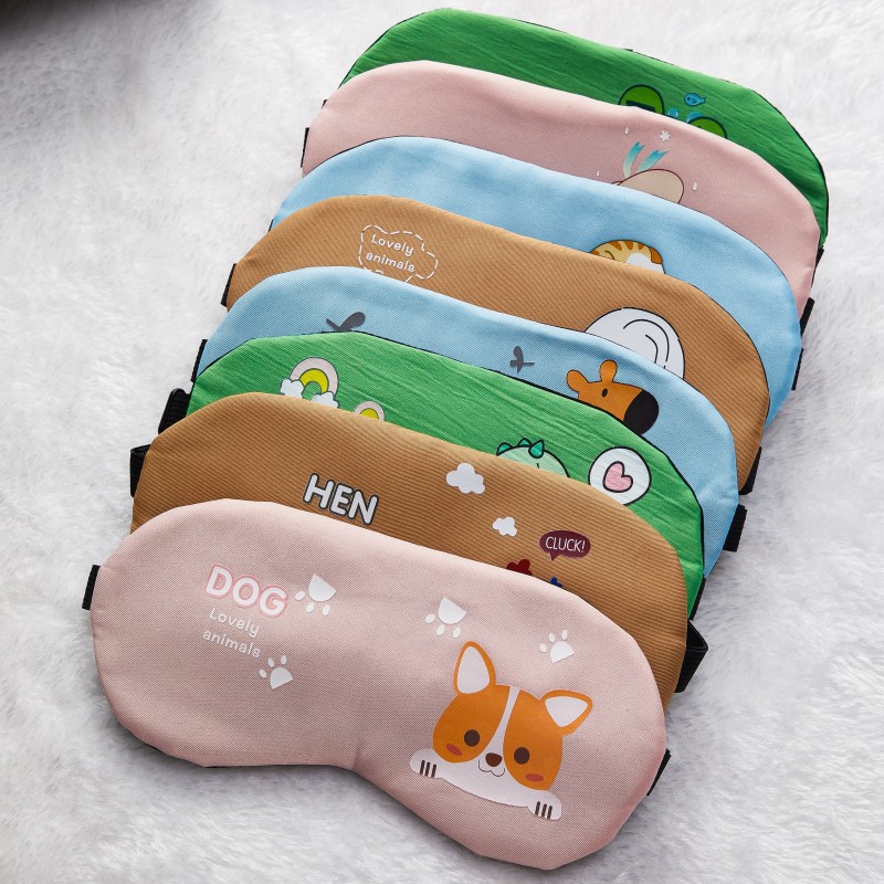 jizhui 冰敷遮光眼罩睡眠学生儿童可爱卡通午休睡觉热敷眼罩男士女式