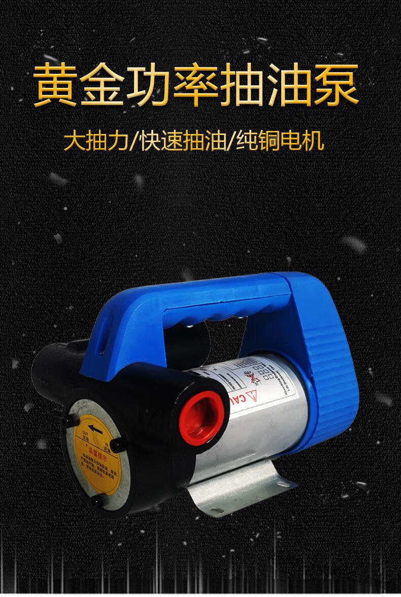 舒德牧 柴油抽油泵12v24v220v正反转电动加油机泵加油枪煤油家用自吸
