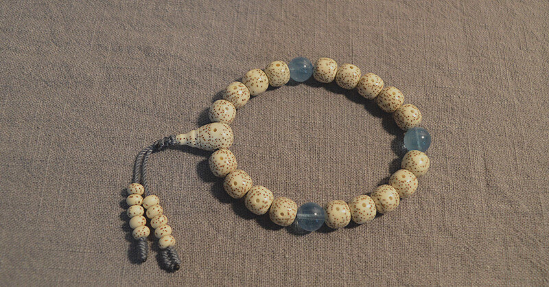 晗遐 天然海南籽星月菩提单圈18颗手串佛珠手持正月桶珠菩提子念珠