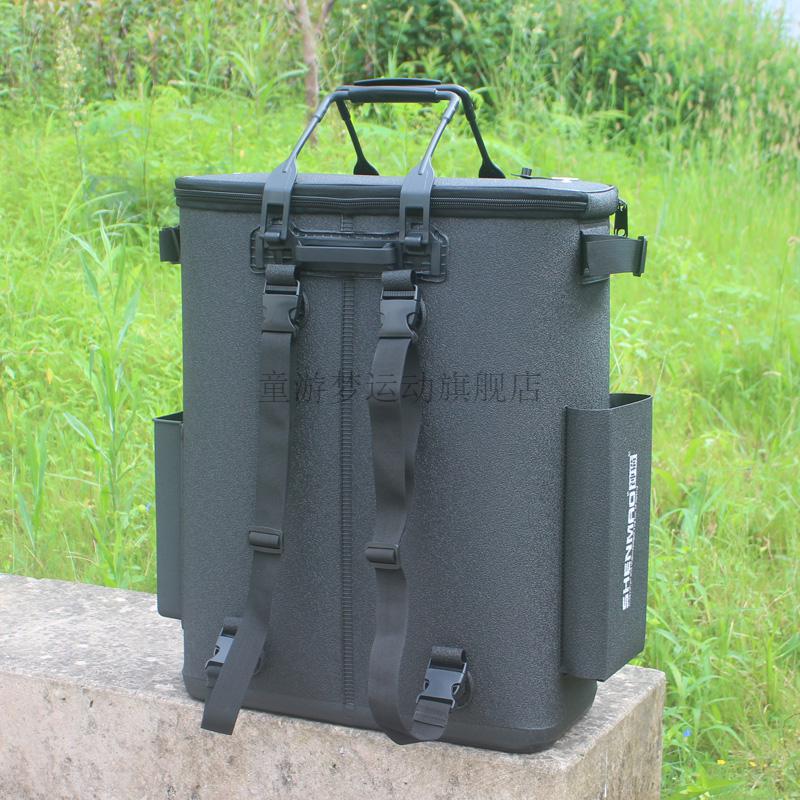 2022新款渔具包双肩包钓鱼背包野钓渔具eva鱼护包防水钓椅海竿鱼杆桶