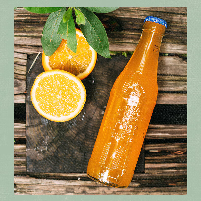 正广和 橙汁汽水果汁饮料玻璃瓶碳酸饮料橘子汽水 整箱 百香果汁汽水