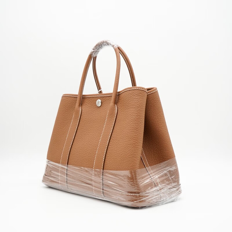 【二手99新】hermes爱马仕女包 garden party花园包30金棕色时尚百搭