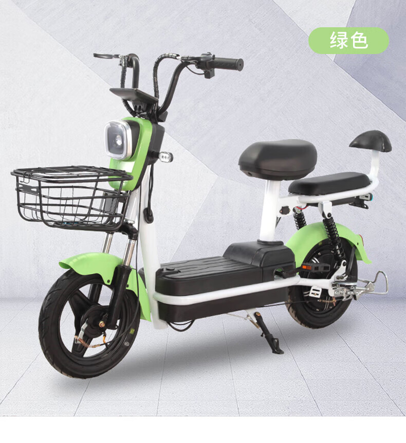 小米1号大型电动车男女士电瓶车小型两轮电动自行车必在 快乐蓝豪华版