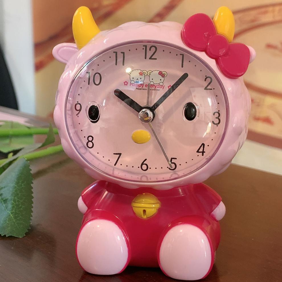 京智造 时尚小闹钟夜灯床头钟创意学生儿童懒人克星钟表时尚卧室简约