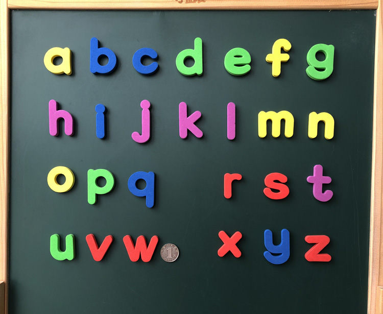 时尚家用儿童早教26个大小写英文字母数字eva教学教具磁性黑板白板