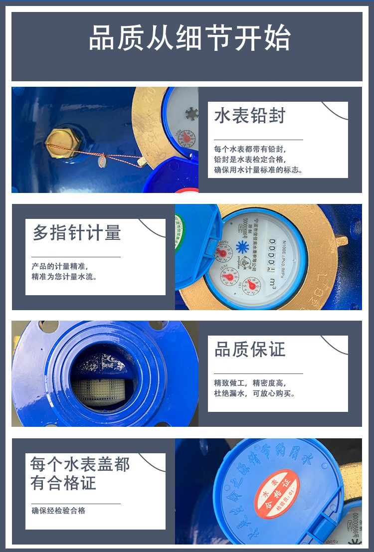 水錶lxldn150100806550國標大口徑水平螺翼式dn150冷水錶二標