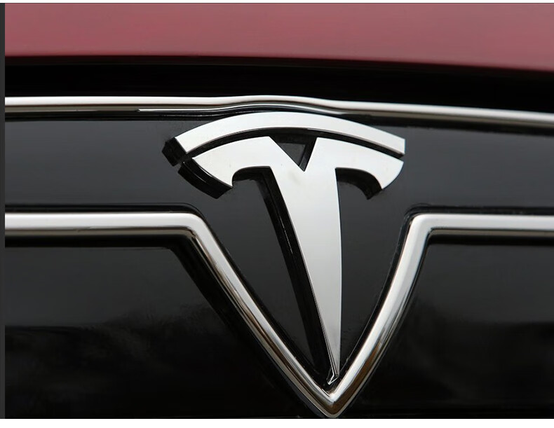 tesla特斯拉logo金属车贴改装车身贴标侧标个性车尾标车标modelx 红色