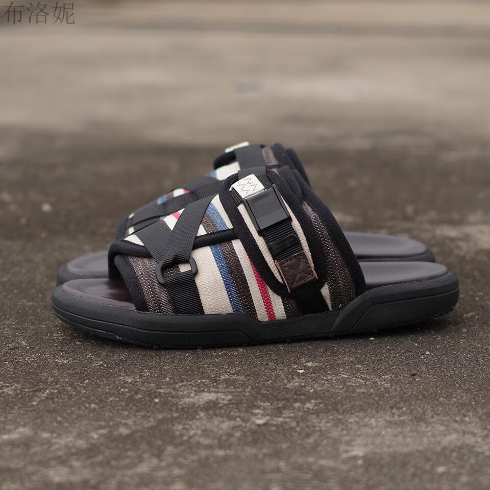 clot陈冠希鞋子visvim新款潮牌网红波点真1皮防臭陈冠希牛皮拖鞋