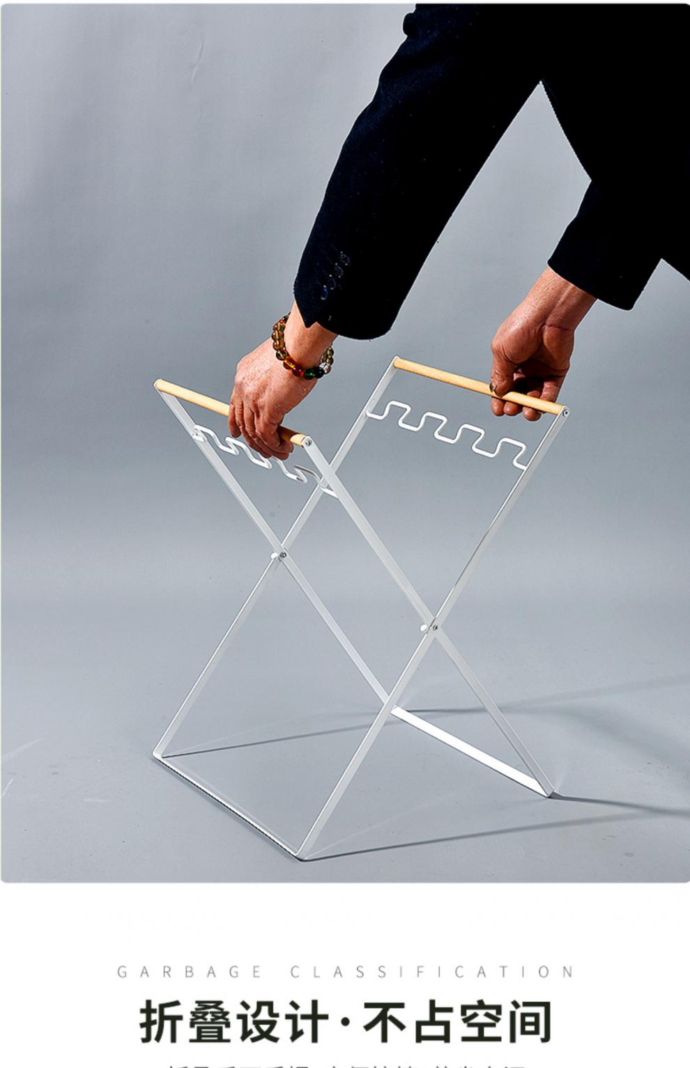 桌面垃圾桶便携户外垃圾桶架子厨房家用垃圾袋简易挂架桌面可折叠支撑