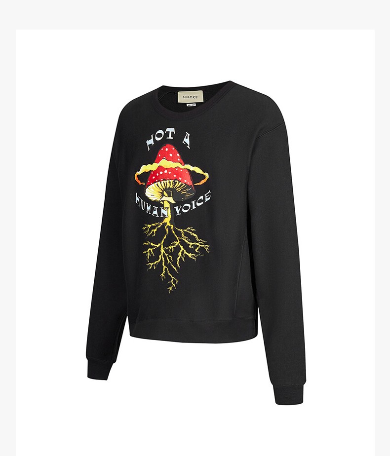 618返场gucci古驰男士时尚字母印花长袖卫衣黑色563972xjbcp1142s