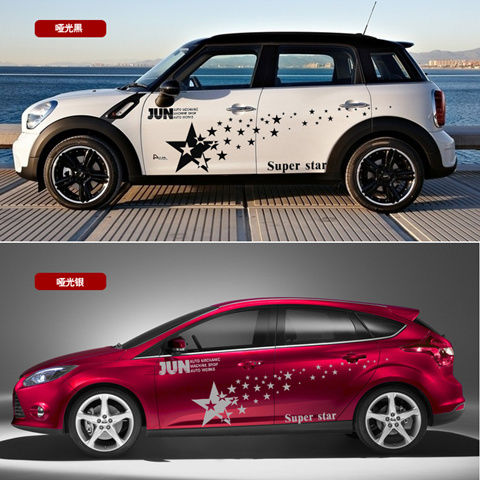 心电图车贴划痕车身个性车门贴花改装饰朗动汽车贴纸反光拉花贴画