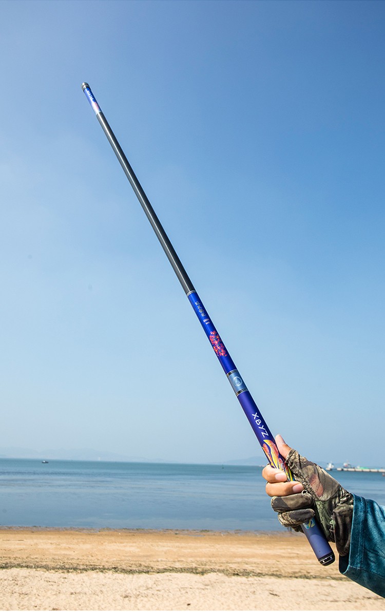 武汉邓刚旗舰店浪尖碳素钓鱼竿手竿超轻超硬19调台钓竿大物杆 6h28偏