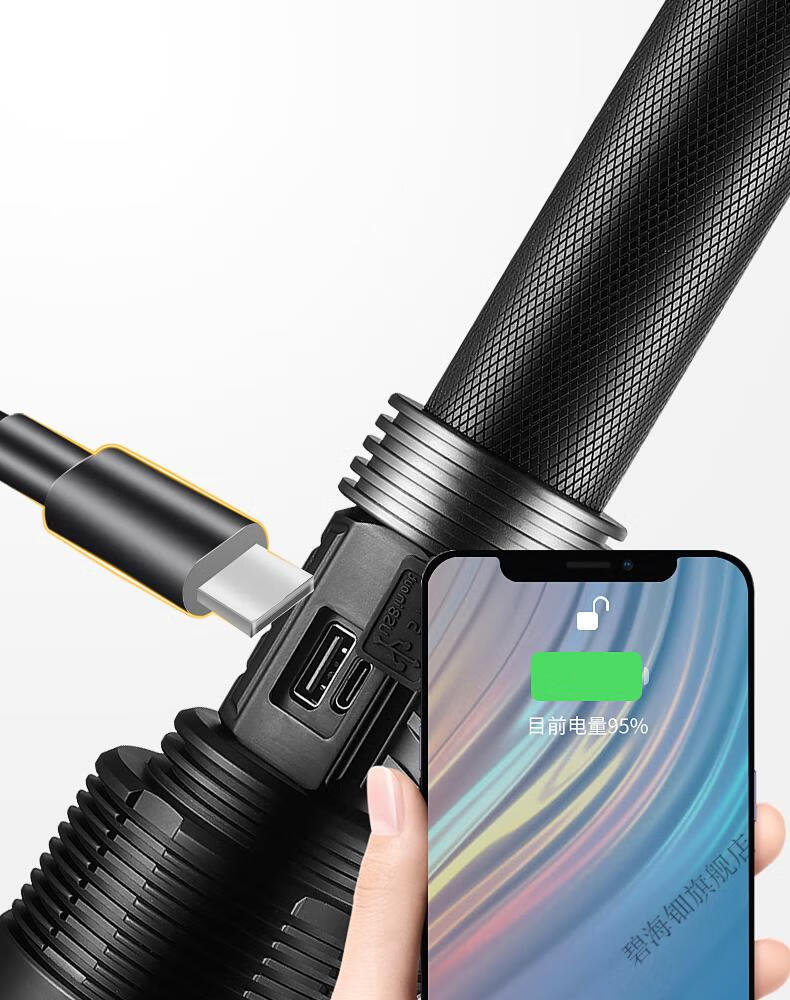 强光手电超亮氙气灯电筒户外强光头戴手电筒强光充电超亮户外远射大