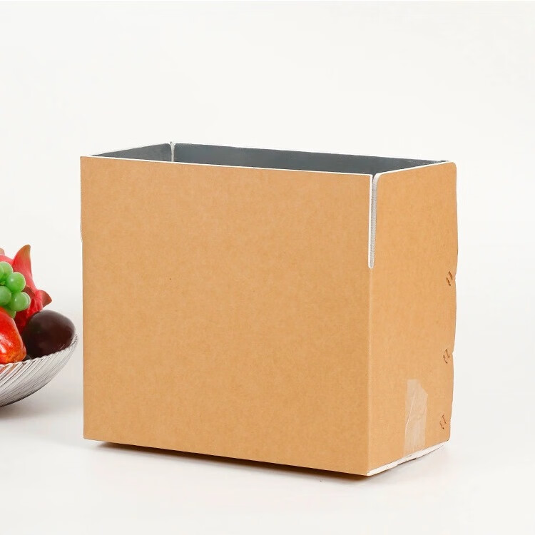 保鲜保温冷链纸箱加厚牛皮铝箔水果生鲜泡沫箱活鱼箱 5个 3号(350mm*