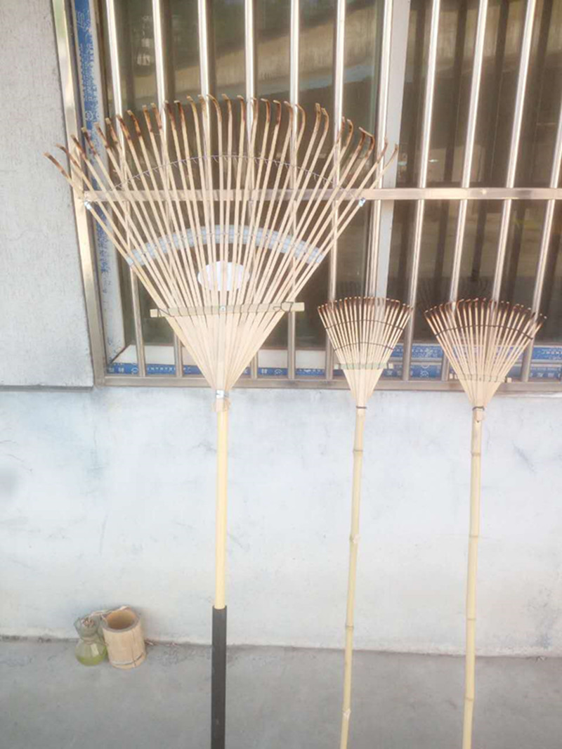 古之南 竹耙搂草耙大耙子竹熊手园艺工具道具耙出口日本农用耙子 11齿